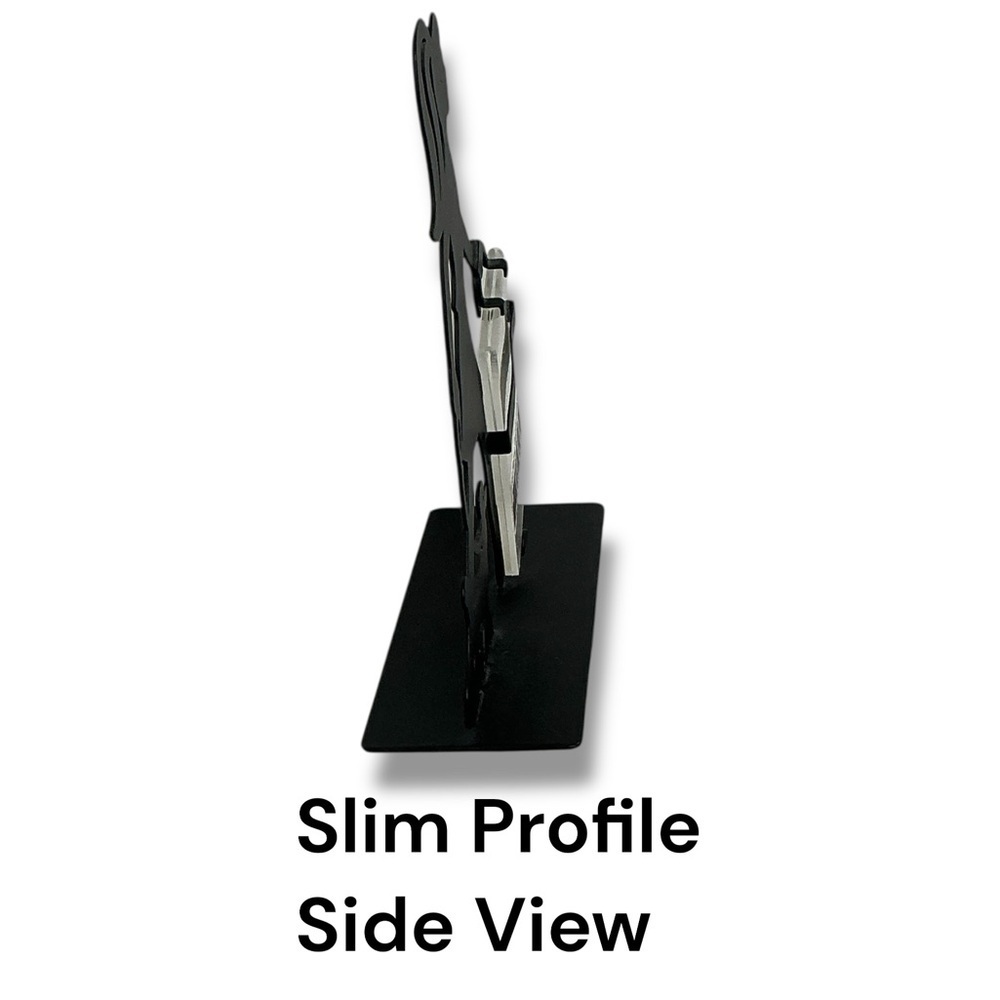 Silhouette Black Metal Dog Walker Picture Frame Matte Black Finish 6.75 Tall - Picture 7 of 16